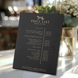 Expositor En L Lista de Precios de Salón Botánico Negro Minimalis
