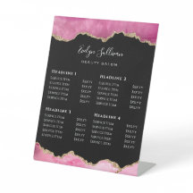 Lista de precios de salón de belleza de Agate rosa