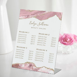 Expositor En L Lista de precios de salón de belleza para adictos