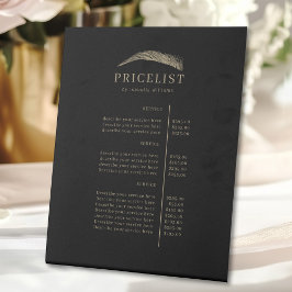 Expositor En L Lista de precios de salón de cejas minimalista ele