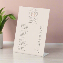Expositor En L Lista de precios de salon rosa y spa Rubor simple 