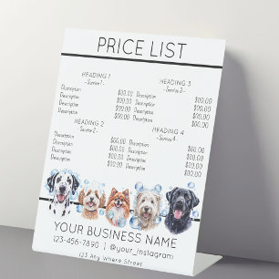 Expositor En L Lista de precios de servicio de baño y arreglo par