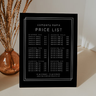 Expositor En L Lista de precios de servicios empresariales Avery