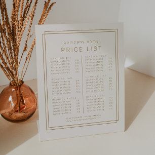 Expositor En L Lista de precios de servicios empresariales Avery