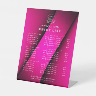 Expositor En L Lista de precios de servicios empresariales de tip