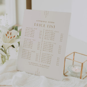 Expositor En L Lista de precios de servicios empresariales Everly