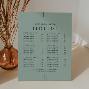 Expositor En L Lista de precios de servicios empresariales EVERLY