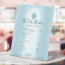 Expositor En L Lista de precios del menú del Purpurina del pastel