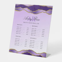 Lista de precios del Salón de Belleza Violet & Gol