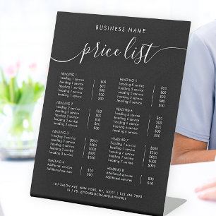 Expositor En L Lista de precios del servicio de negocios de la ti