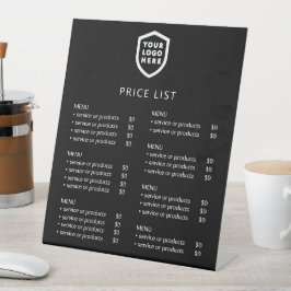 Expositor En L Lista de precios | Minimalista logotipo de Negros