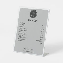 Expositor En L Lista de precios Minimalistas de gráfico blanco si
