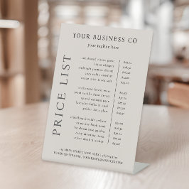 Expositor En L Lista de precios Minimalistas elegantes y modernos