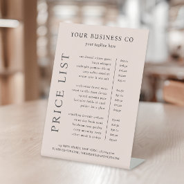 Expositor En L Lista de Precios Moderno Minimalista Elegante Rosa