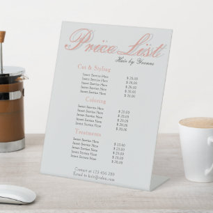 Expositor En L Lista de precios Pedestal para mostrar en Salon