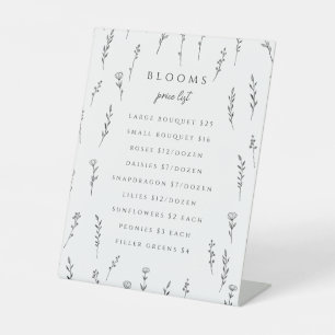 Expositor En L Lista de precios personalizada de flores silvestre