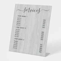 Lista moderna de precios profesionales para empres