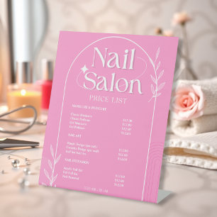 Expositor En L Lista Rosa De Servicios Lista De Precios De Salon 