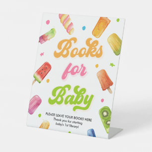 Expositor En L Listo para abrir Baby Shower Popsicle Books para e