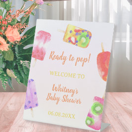Expositor En L Listo Para Pop Popsicle Watercolor Baby Shower