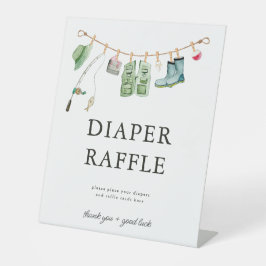 Expositor En L Little Fisherman Diaper Raffle Baby Shower Rótulo