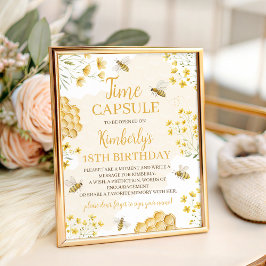 Expositor En L Little Honey 1st Birthday Capsule Sign