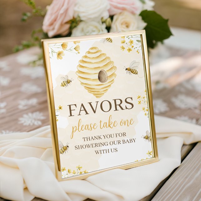 Expositor En L Little Honey Baby Shower Favors Table Sign (Subido por el creador)
