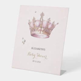 Expositor En L Little Princess Crown Pearls Dots Baby Shower
