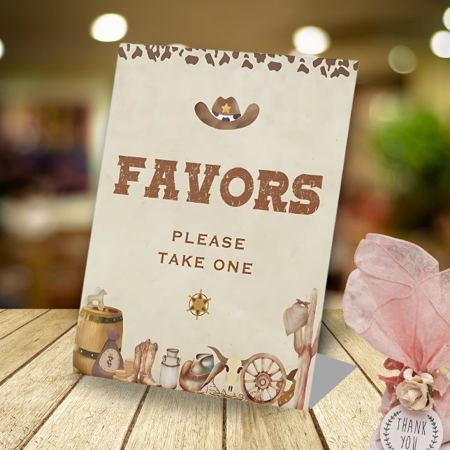 Expositor En L Little Western Cowboy Baby Shower Gracias (Subido por el creador)