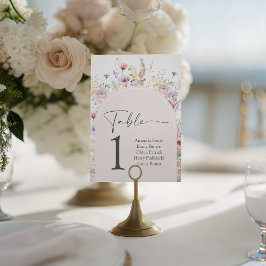 Expositor En L Little Wildflower Baby Shower Table Numbers