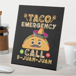 Expositor En L Llamada de emergencia de taco divertida Cinco de M