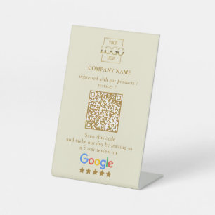 Expositor En L Logo empresarial de código QR de reseñas personali