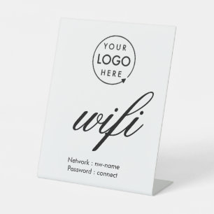 Expositor En L Logotipo comercial de código de contraseña WiFi
