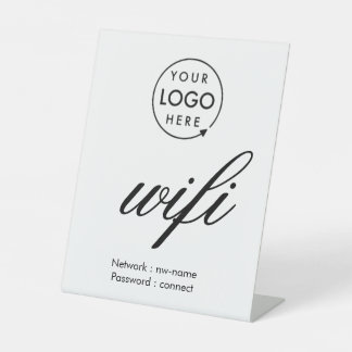 Expositor En L Logotipo comercial de código de contraseña WiFi