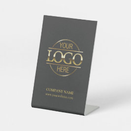 Expositor En L Logotipo comercial de la Compañía Gris minimalista