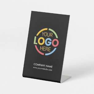 Expositor En L Logotipo comercial de la Compañía Negra minimalist