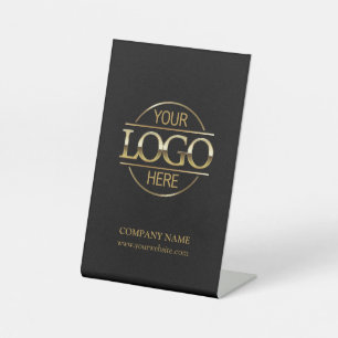 Expositor En L Logotipo comercial de la Compañía Negra minimalist