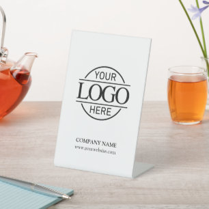 Expositor En L Logotipo comercial de la moderna Black White Corpo