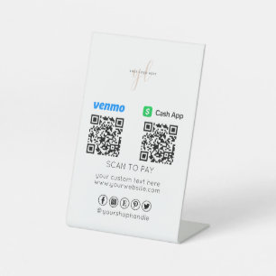 Expositor En L Logotipo comercial Dos pagos de código QR Esca