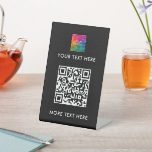 Expositor En L Logotipo comercial moderno Texto Código QR Mejor n