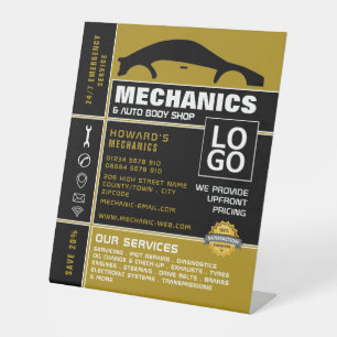 Expositor En L Logotipo de coche, mecánica automática y publicida