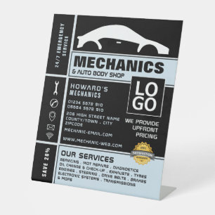 Expositor En L Logotipo de coche, mecánica automática y publicida