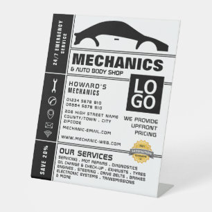 Expositor En L Logotipo de coche, mecánica automática y publicida