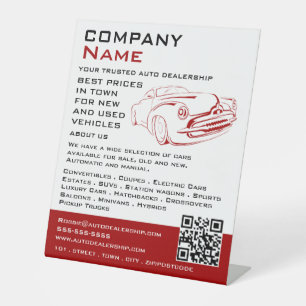 Expositor En L Logotipo de coche rojo, publicidad del operador au