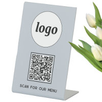 Logotipo de código QR comercial escanea para menú 