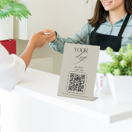 Expositor En L Logotipo de código QR de vainilla de Personalizado