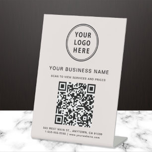 Expositor En L Logotipo de código QR empresarial rosa