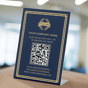 Expositor En L Logotipo de código QR para empresas Servicio al cl