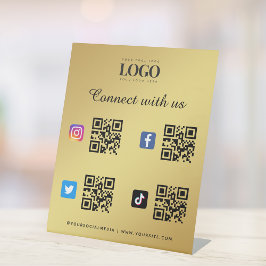Expositor En L Logotipo de código Qr para medios sociales Faceboo