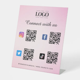 Expositor En L Logotipo de código Qr para medios sociales Twitter